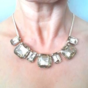 GOLDTONE WITH YELLOW CRYSTAL NECKLACE